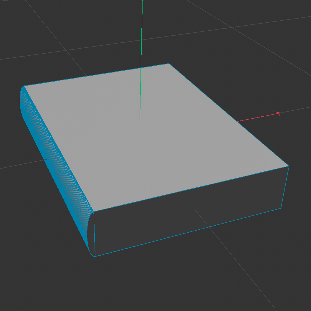 I started with a primitive cube, and modified the size with the yellow handles. Then I changed it into a polygonal object, so I could extrude a small section to create the spine. I selected the 2 long edges along the spine, and used the bevel tool to bevel it while increasing the subdivisions to make it curve.